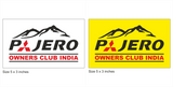 Pajero Owners Club of India Stickers Combo