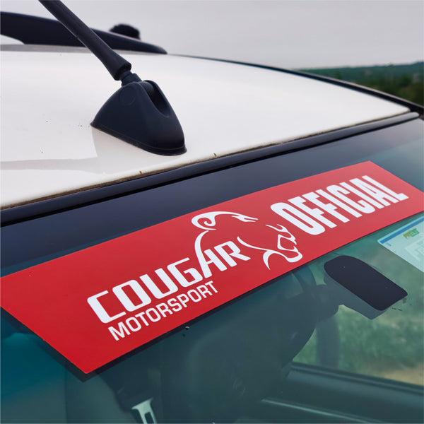 Windscreen Stickers Cougar Motorsport Official - Cougar Motorsport Shop